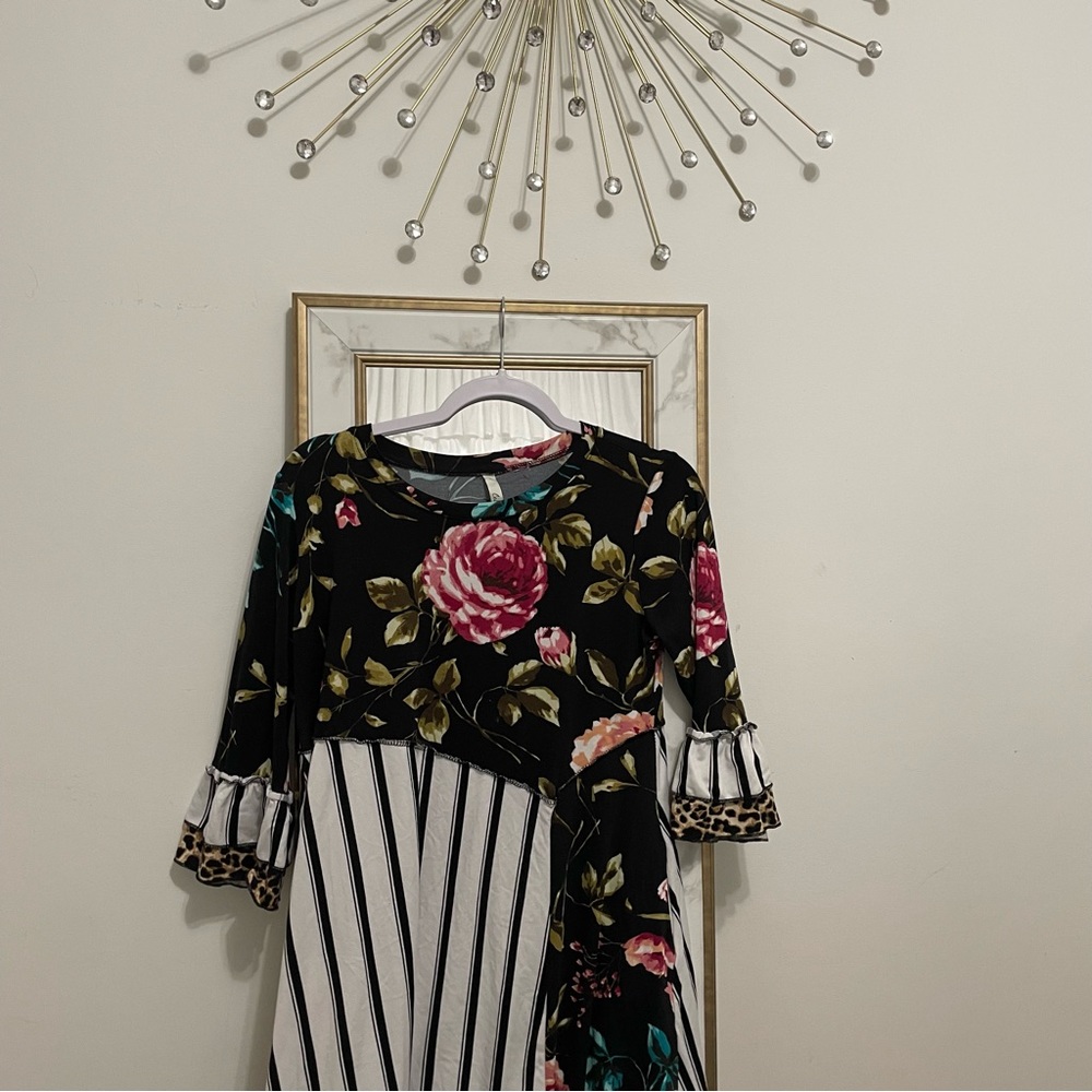 Celeste | Floral & Striped Top